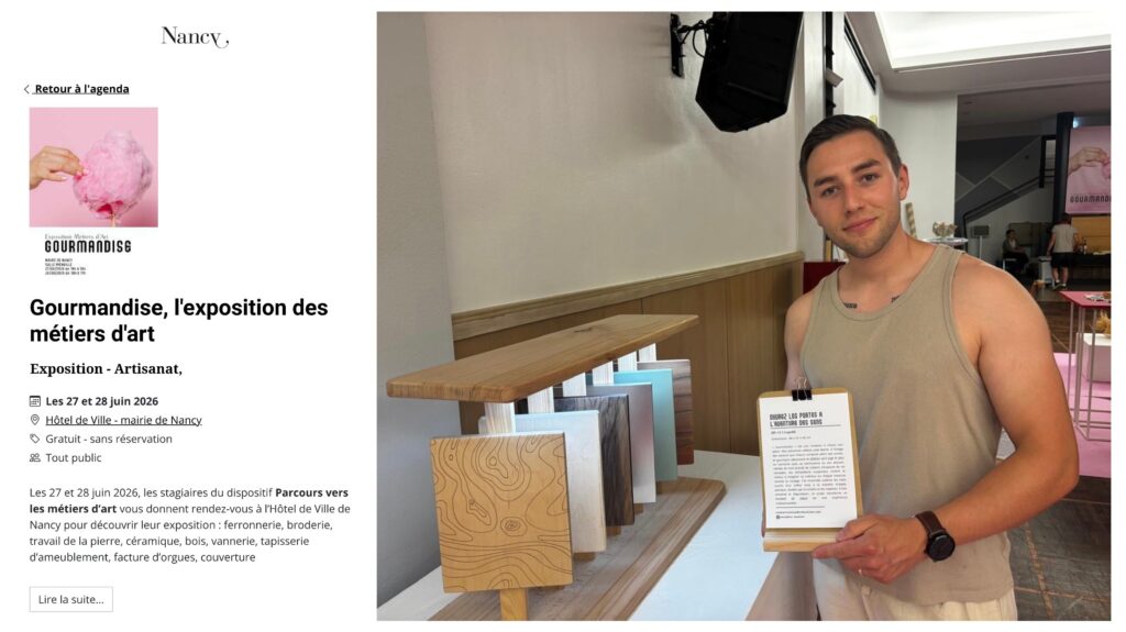EXPOSITION DES METIERS D ARTS GIP FTLV NANCY 2026 AVEC MORPHOZ KUSTOM